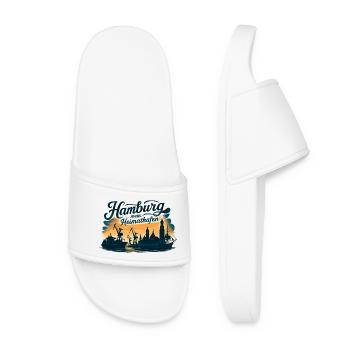 Hamburg My Homeport City Silhouette Gift - Women’s Pool Sliders - white - Front