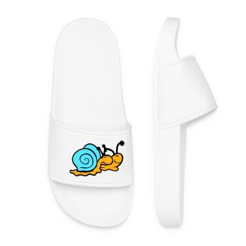 2 Snail Shell Snails Team In Love Friends - Women’s Pool Sliders - white - Front