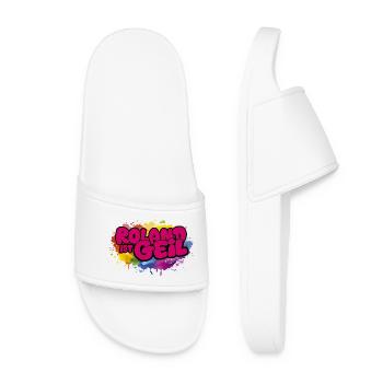 Roland Geil Farbexplosion Schlagersänger Concert - Women’s Pool Sliders - white - Front