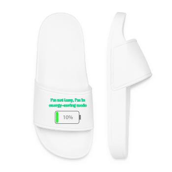 Energy saving mode: not lazy - Women’s Pool Sliders - white - Front