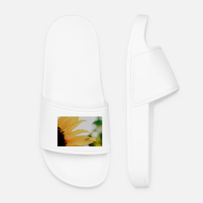 Sonnenblumen Wasserfarben - Frauen Badelatschen - Weiß
