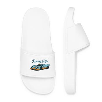 Racing_is_life - Claquettes Femme - blanc - Devant