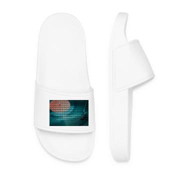 Platine vinyle en triangle - Claquettes Femme - blanc - Devant