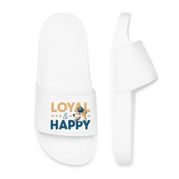 Loyal & Happy Graphic - Claquettes Femme - blanc - Devant