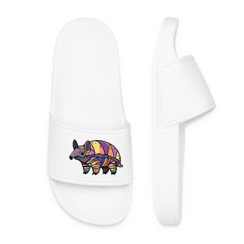 Armadillo Zombie Halloween Zombie - Women’s Pool Sliders - white - Front