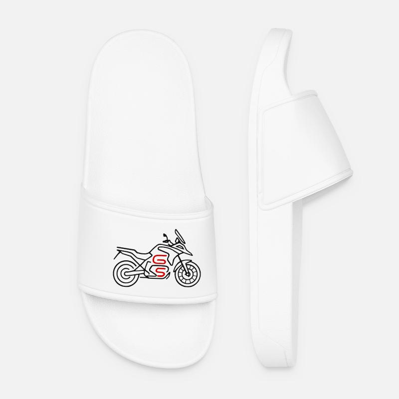 Motorcycle GS black red - Women’s Pool Sliders - white