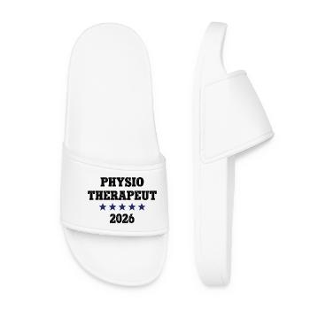 Physio Therapist 2026 Physiotherapy Masseur Profession - Women’s Pool Sliders - white - Front