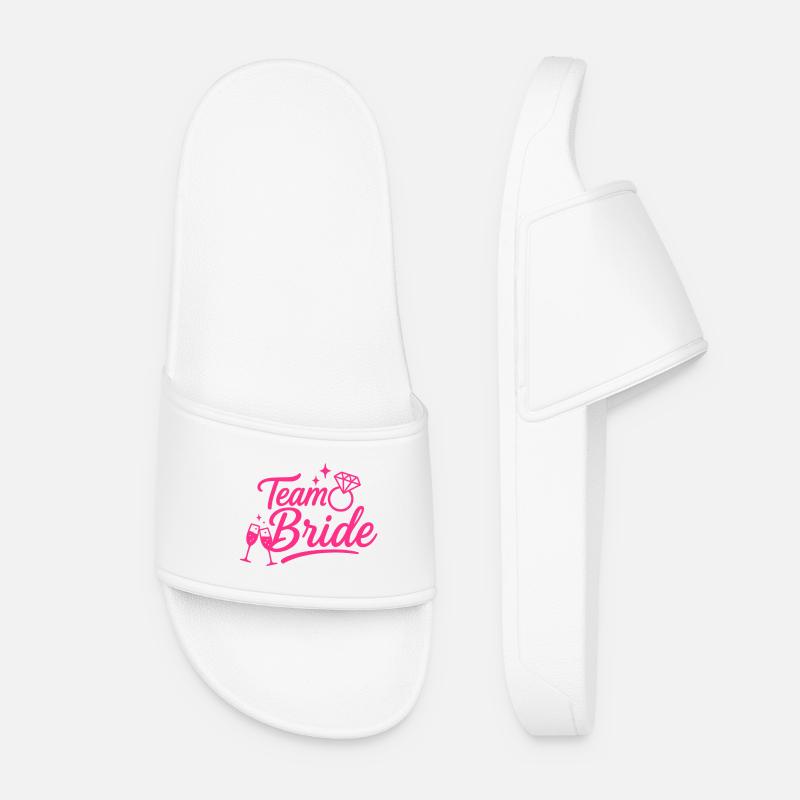 Team Braut Pink Diamond - Frauen Badelatschen - Weiß