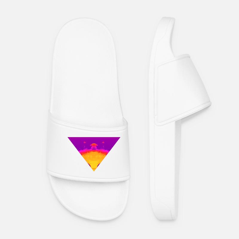 Neon Vortex, Cyber Sunset - Frauen Badelatschen - Weiß