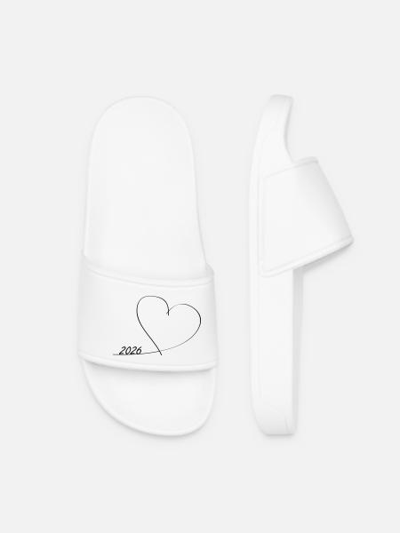 I love the New Year 2026 - Women’s Pool Sliders - white