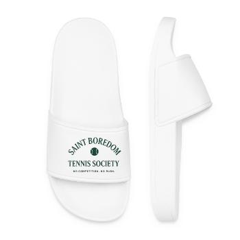 Saint Boredom - Tennis Society - Women’s Pool Sliders - white - Front
