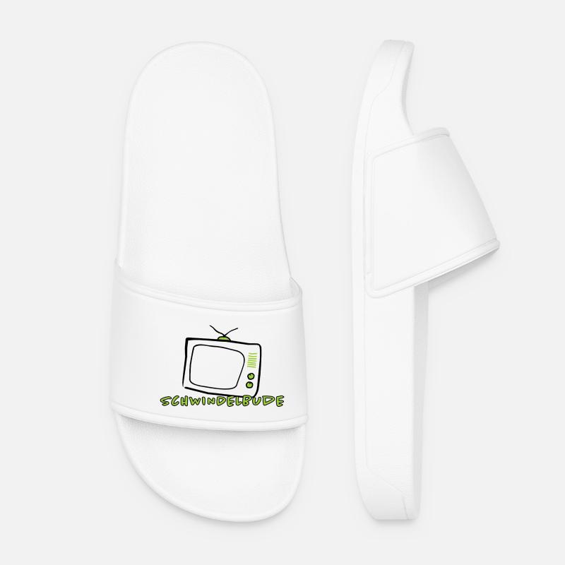 Vertigo Booth – Funny Humor Statement Design - Women’s Pool Sliders - white