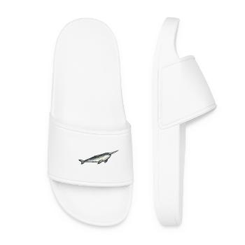 Polygone géométrique du narval - Claquettes Femme - blanc - Devant
