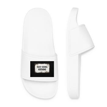 Occupé à ne rien faire – Conception industrielle de fautes de frappe - Claquettes Femme - blanc - Devant