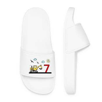 Excavatrice - Claquettes Femme - blanc - Devant