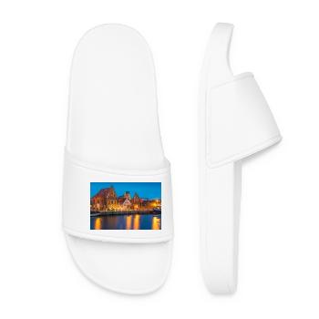 Wismar in the evening - Women’s Pool Sliders - white - Front