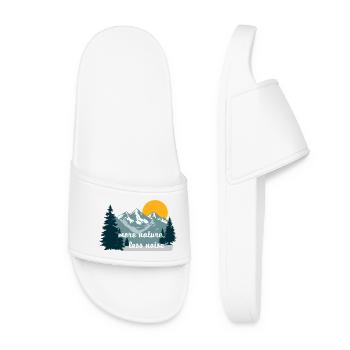Plus de nature Moins de bruit - Claquettes Femme - blanc - Devant