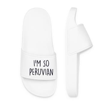 I'm so Peruvian Peru - Frauen Badelatschen - Weiß - Vorne