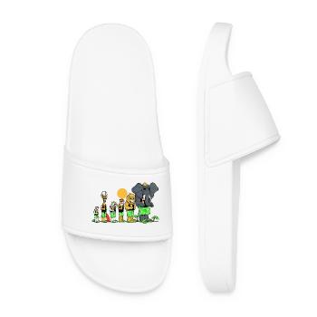 La team Savane à la plage - Claquettes Femme - blanc - Devant