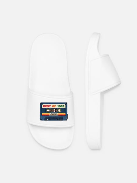 Best of 1983 – Mixtape rétro au look vintage - Claquettes Femme - blanc
