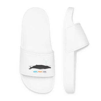 Design minimaliste Whale HOPE FIGHT 2026 - Claquettes Femme - blanc - Devant