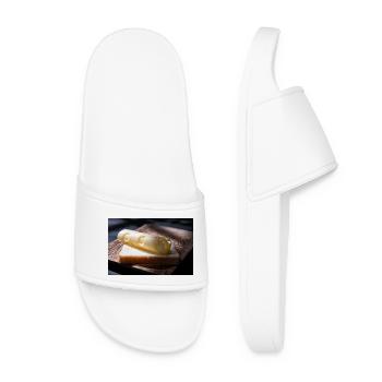 Cheese Curl on Toast - Women’s Pool Sliders - white - Front
