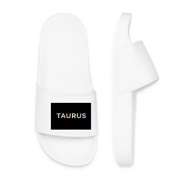 Taurus Gradient Typography - Women’s Pool Sliders - white - Front