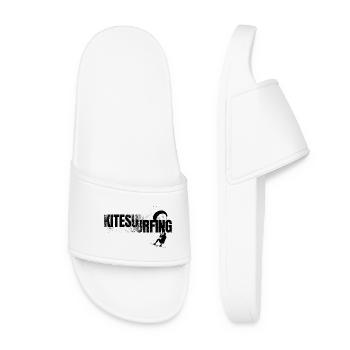 Schriftzug Kitesurfing  - Frauen Badelatschen - Weiß - Vorne