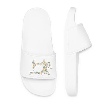 sewing machine - Women’s Pool Sliders - white - Front