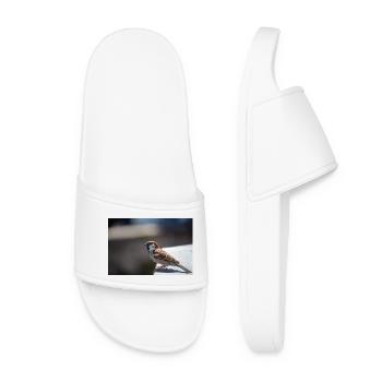 Bird sparrow on observation - Women’s Pool Sliders - white - Front