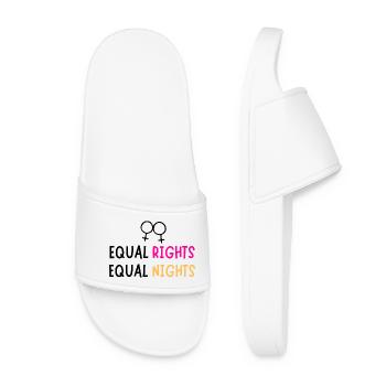 Égalité des droits, nuits égales - Claquettes Femme - blanc - Devant