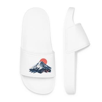 Mountain Landscape Sakura Sun Fuji - Women’s Pool Sliders - white - Front
