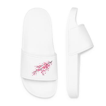 Cherry Blossoms Branch Sakura Flowers Cherry - Women’s Pool Sliders - white - Front