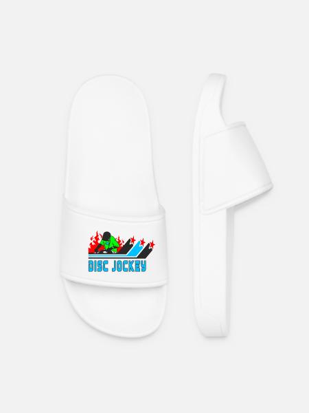 Disc Jockey / DJ / Cadeau / Idée cadeau - Claquettes Femme - blanc