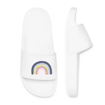 Pastel arc-en-ciel - Claquettes Femme - blanc - Devant