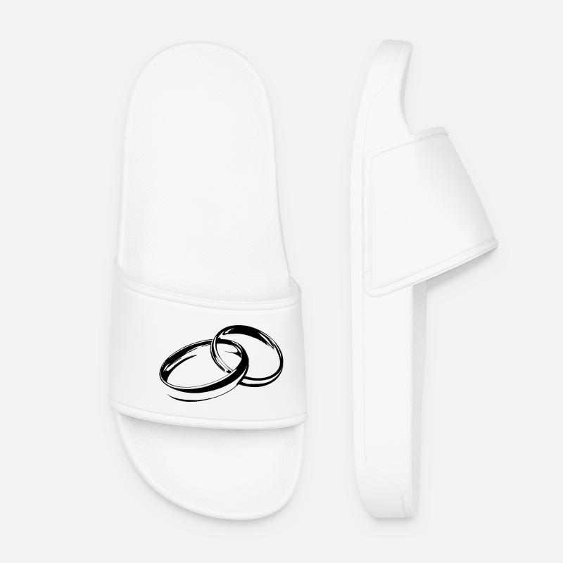 Alliances Bagues de mariage Bagues de mariage - Claquettes Femme - blanc
