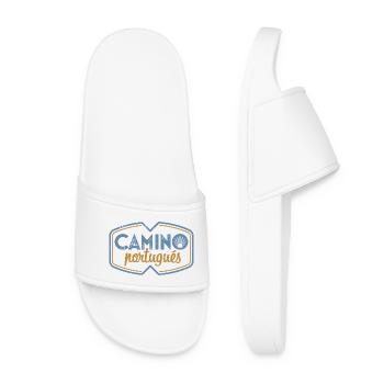 Camino Portugués Pilger-Stempel | Jakobsweg - Frauen Badelatschen - Weiß - Vorne