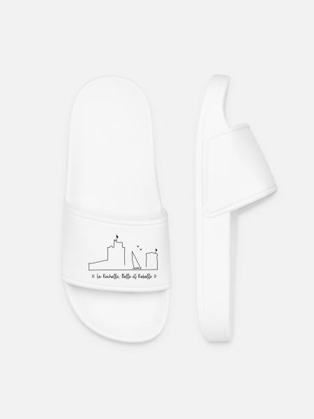 La Rochelle design noir - by Nicolas Poitevin - Claquettes Femme - blanc