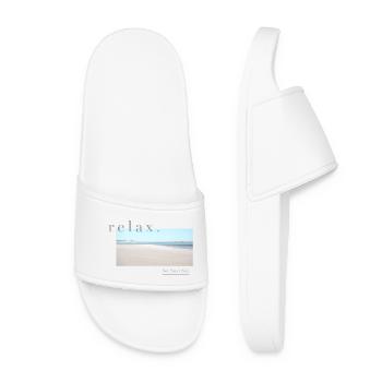 Relax – Sea Sand Salt - Frauen Badelatschen - Weiß - Vorne