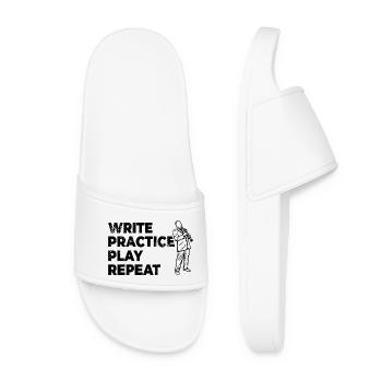 Motivating clarinet saying - Women’s Pool Sliders - white - Front