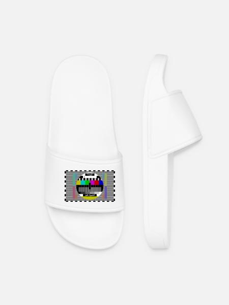 TV Test Picture Arabic - Women’s Pool Sliders - white