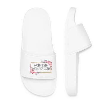 Kartenspielerin Kartenspiel Hobby Geschenk - Frauen Badelatschen - Weiß - Vorne