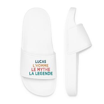 Lucas L'Homme Le Mythe La Legende - Claquettes Femme - blanc - Devant