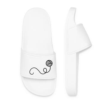 Boule de laine de dessin animé - Claquettes Femme - blanc - Devant