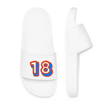 18. 18 ANS. 18e ANNIVERSAIRE. ANNIVERSAIRE 18 ANS. - Claquettes Femme - blanc - Devant