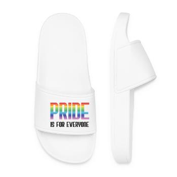 LGBT Pride Month - Pride is for everyone - Women’s Pool Sliders - white - Front
