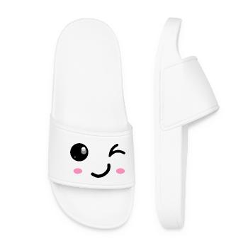 Wink smile - Women’s Pool Sliders - white - Front