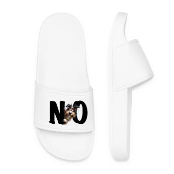 NON - Chien - Non - Non - Non - Non - Déclaration - Claquettes Femme - blanc - Devant