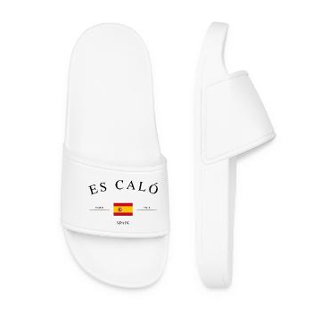 Es Caló Formentera Espagne drapeau souvenir de vacances - Claquettes Femme - blanc - Devant