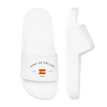Port de Sóller – Urlaub Souvenir & Geschenk - Frauen Badelatschen - Weiß - Vorne